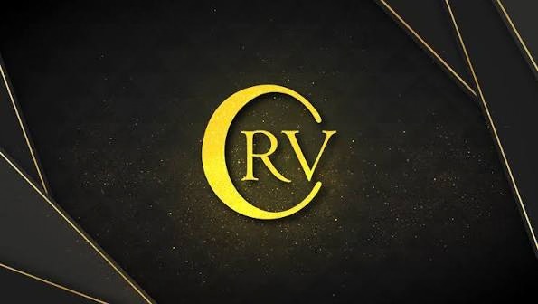Black-and-gold RV logo